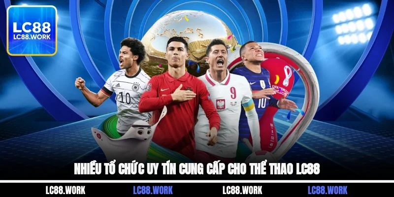 Nhiều tổ chức uy tín cung cấp cho thể thao LC88